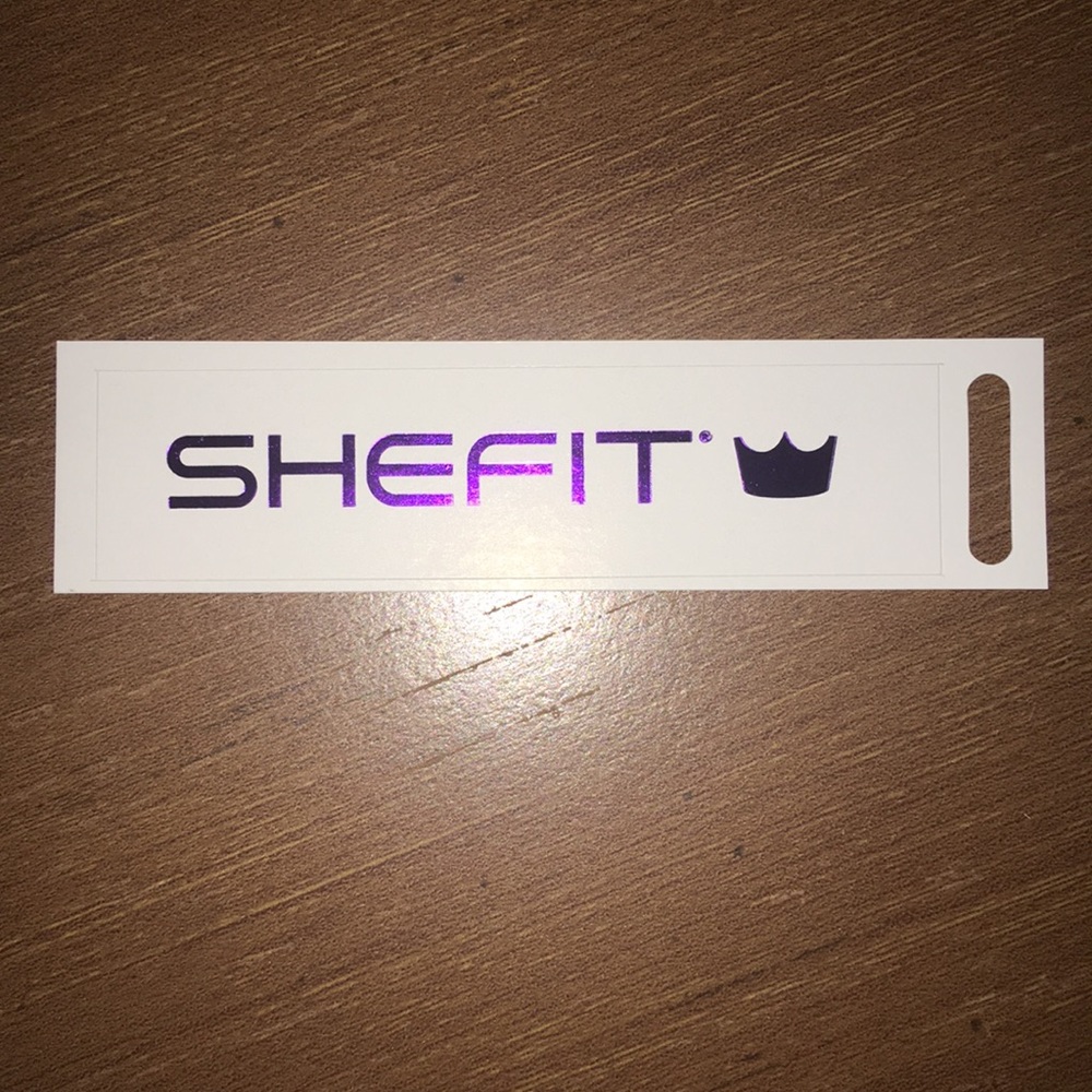 Shefit White Metallic Purple Sticker Decal